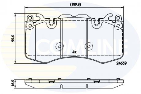 - Гальмівні колодки до дисків Land Rover Range Rover 09-> COMLINE CBP02211