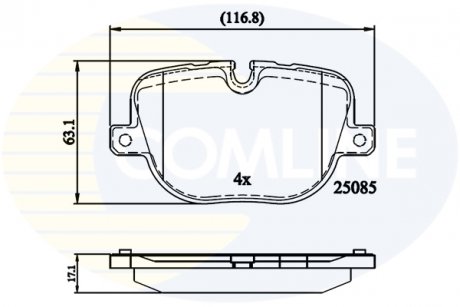 - Гальмівні колодки до дисків Land Rover Range Rover 09-> COMLINE CBP02212