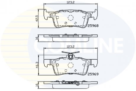 Фото автозапчастини - Гальмівні колодки до дисків Peugeot 308 13-> COMLINE CBP02233