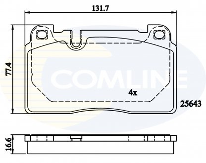 Фото автозапчасти - Гальмівні колодки до дисків Audi A7 14->, Q5 12-> COMLINE CBP02302