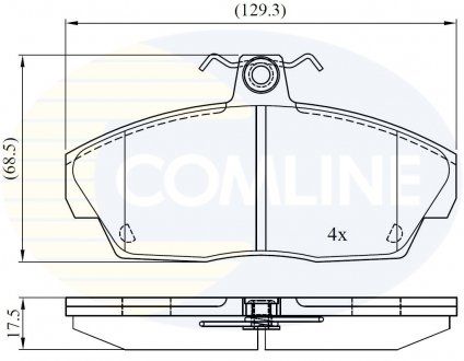 Фото автозапчасти - Гальмівні колодки до дисків Land Rover Freelander 98->06 COMLINE CBP0232