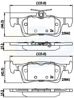 - Гальмівні колодки до дисків Peugeot 308 13-> COMLINE CBP02335 (фото 1)