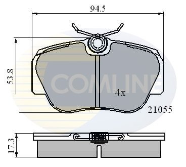 Фото автозапчасти - Гальмівні колодки до дисків Mercedes-Benz 190 82->93 COMLINE CBP0328