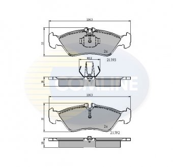 Комплект тормозных колодок, дисковый тормоз COMLINE CBP0478 (фото 1)