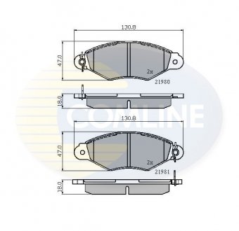 Комплект тормозных колодок, дисковый тормоз COMLINE CBP0485 (фото 1)