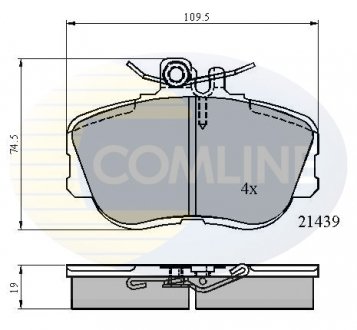 - Гальмівні колодки до дисків Mercedes-Benz C-Class 93->01 COMLINE CBP0503 (фото 1)