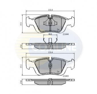 Фото автозапчасти - Гальмівні колодки до дисків BMW 3 Series 90->, Z3 95->03 COMLINE CBP0513