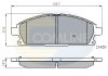 Фото автозапчасти - Гальмівні колодки до дисків Acura MDX 01->05, Infiniti QX4 97->02, Nissan Elgrand 95->10, Pathfinder 97->04, Quest 03->, Serena 99->, X-Trail 01-> COMLINE CBP0591 (фото 1)