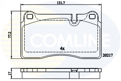 - Гальмівні колодки до дисків Land Rover Range Rover 05-> COMLINE CBP06030