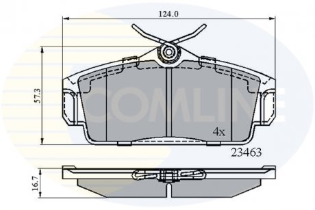 Фото автозапчасти - Гальмівні колодки до дисків Nissan Almera 00->07, Primera 96->02 COMLINE CBP0740