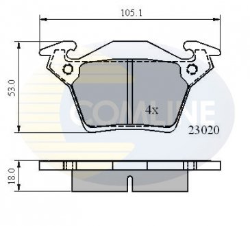 Комплект тормозных колодок, дисковый тормоз COMLINE CBP0888 (фото 1)