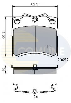 Фото автозапчасти - Гальмівні колодки до дисків VW Transporter T4 90->99 COMLINE CBP0925