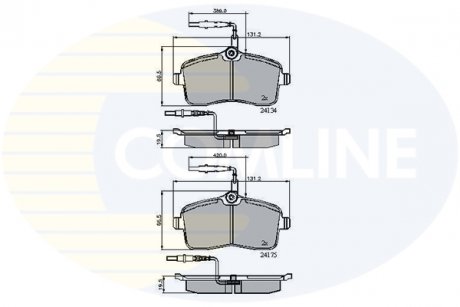 Фото автозапчасти гальмівні колодки, дискове гальмо (набір) COMLINE CBP11250