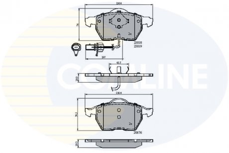 Комплект тормозных колодок, дисковый тормоз COMLINE CBP11542