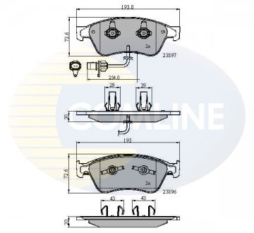 - Гальмівні колодки до дисків Audi A8 02->07, VW Phaeton 03-> COMLINE CBP11740 (фото 1)