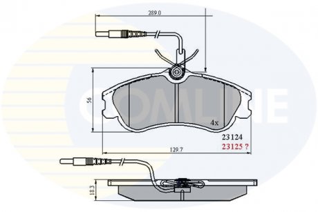 Фото автозапчасти гальмівні колодки, дискове гальмо (набір) COMLINE CBP1174