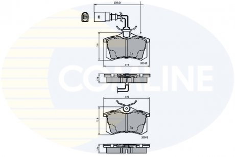 Колодки дискового тормоза COMLINE CBP1797