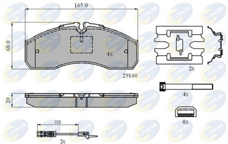 - Гальмівні колодки до дисків Mercedes-Benz Sprinter 01-> COMLINE CBP21735