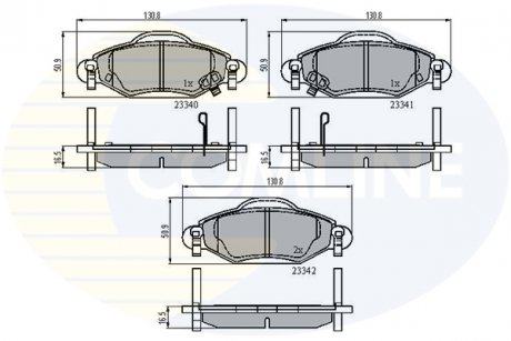 Фото автозапчасти - Гальмівні колодки до дисків Toyota Yaris 99-> COMLINE CBP31152