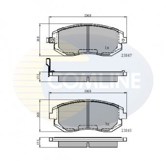 - Гальмівні колодки до дисків Subaru BRZ 12->, Forester 02->, Impreza 01->, Legacy 03->05, Legancy 09->, Outback 03->08, XV 12->, Grand Vitara 05-> COMLINE CBP31208 (фото 1)