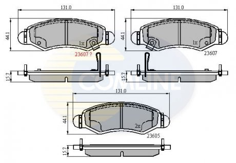 Фото автозапчасти - Гальмівні колодки до дисків Chevrolet Cruze 03->08, Opel Agila 00->07, Subaru Justy 03->, Suzuki Wagon 01->05 COMLINE CBP31297