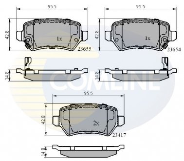 Комплект тормозных колодок, дисковый тормоз COMLINE CBP31551