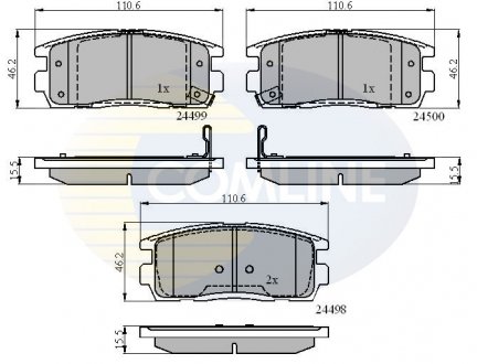 Фото автозапчасти - Гальмівні колодки до дисків Chevrolet Captiva 06->, Daewoo Winstorm 06-> Opel Antara 06-> COMLINE CBP31580