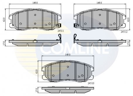 Фото автозапчастини - Гальмівні колодки до дисків COMLINE CBP31582