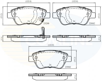 Комплект тормозных колодок, дисковый тормоз COMLINE CBP31594 (фото 1)