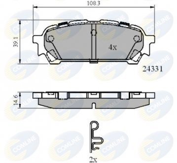 - Гальмівні колодки до дисків Subaru Impreza 00-> COMLINE CBP31775