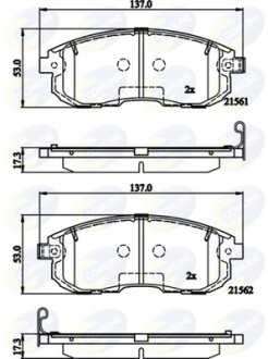 Фото автозапчасти - Гальмівні колодки до дисків Nissan Cube 10->12, Nissan Juke 10->, Nissan Teana 03->08, Nissan Tiida 04-> COMLINE CBP32202