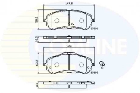 - Гальмівні колодки до дисків Peugeot 308 13-> COMLINE CBP32232 (фото 1)