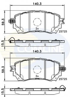 Комплект тормозных колодок, дисковый тормоз COMLINE CBP32237