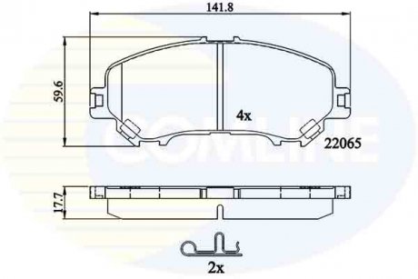 - Гальмівні колодки до дисків Nissan Qashqai 13-> COMLINE CBP32278 (фото 1)