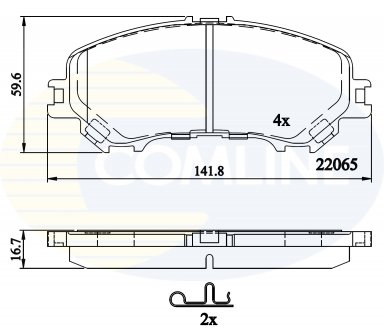 Фото автозапчасти - Гальмівні колодки до дисків Nissan X-Trail 13-> COMLINE CBP32304