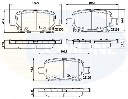 Фото автозапчасти - Гальмівні колодки до дисків Opel Astra 15-> COMLINE CBP32307