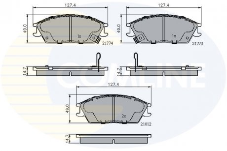 Фото автозапчасти - Гальмівні колодки до дисків Hyundai Accent 94->, Lantra 90->95, Pony 89->95, S Coupe 92-> COMLINE CBP3253