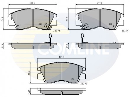 - Гальмівні колодки до дисків Mitsubishi Pajero/Shogun 87->, L200 86->96, L300 Van 83-> COMLINE CBP3295 (фото 1)