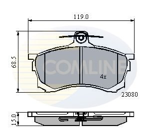 Фото автозапчасти - Гальмівні колодки до дисків Mitsubishi Carisma 95->99 COMLINE CBP3452