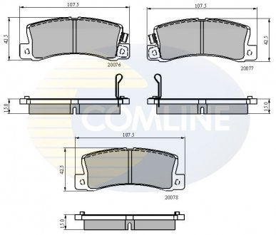 Фото автозапчасти - Гальмівні колодки до дисків Lexus ES 96->01, RX300 00->03, Toyota Avensis 97->01, Caldina 92->01, Camry 94->01, Carina 84->, Celica 91->, Corolla 92->97, Curren 93->98, Harrier 98->01, Mark 96->99, Windom 96->99 COMLINE CBP3458