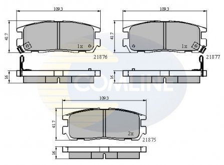 Фото автозапчасти - Гальмівні колодки до дисків Acura SLX 95->99, Isuzu Trooper 91->, Opel Frontera 92->, Monterey 91->99 COMLINE CBP3461