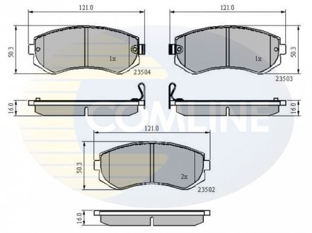 - Гальмівні колодки до дисків Nissan Almera 95->99, Patrol 97-> COMLINE CBP3484 (фото 1)
