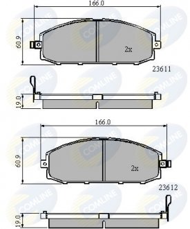 Фото автозапчасти - Гальмівні колодки до дисків Nissan Patrol 97-> COMLINE CBP3777