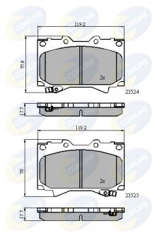 Фото автозапчастини - Гальмівні колодки до дисків Lexus LX 98->08, Toyota Land cruiser 98-> COMLINE CBP3831