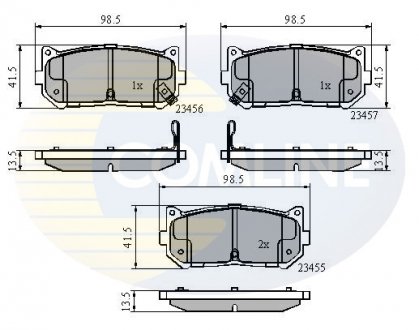 Фото автозапчасти - Гальмівні колодки до дисків Kia Carens 98->, Shuma 96->04 COMLINE CBP3906