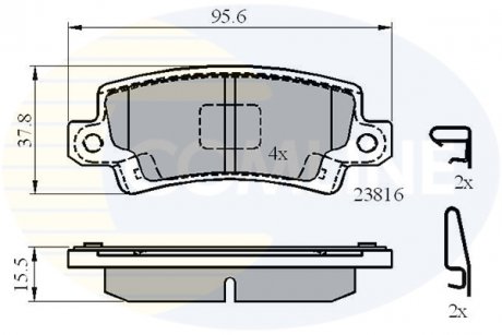 Фото автозапчастини - Гальмівні колодки до дисків Toyota Corolla 02-> COMLINE CBP3942