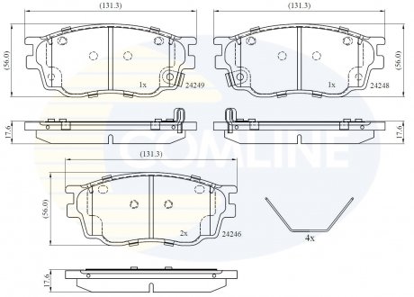 Фото автозапчастини - Гальмівні колодки до дисків Mazda 6 02->07 COMLINE CBP3948 (фото 1)