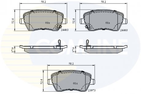 Фото автозапчасти - Гальмівні колодки до дисків Nissan Micra 10->, Ope Agila 08->, Suzuki Splash 08->, Swift 05-> COMLINE CBP3984