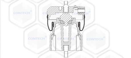 Пневмоподушка кабіни IVECO EuroTech, EuroStar Pirelli IGC 130-30 перед Monroe CB0077 41019150* (41019150) Contech 41019P