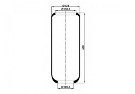 Фото автозапчасти пневмоподушка (баллон) Mercedes 817D, VOLVO, NEOPLAN 788N, 100112100 100.8x130.8x178x438 (788N) Contech 78800